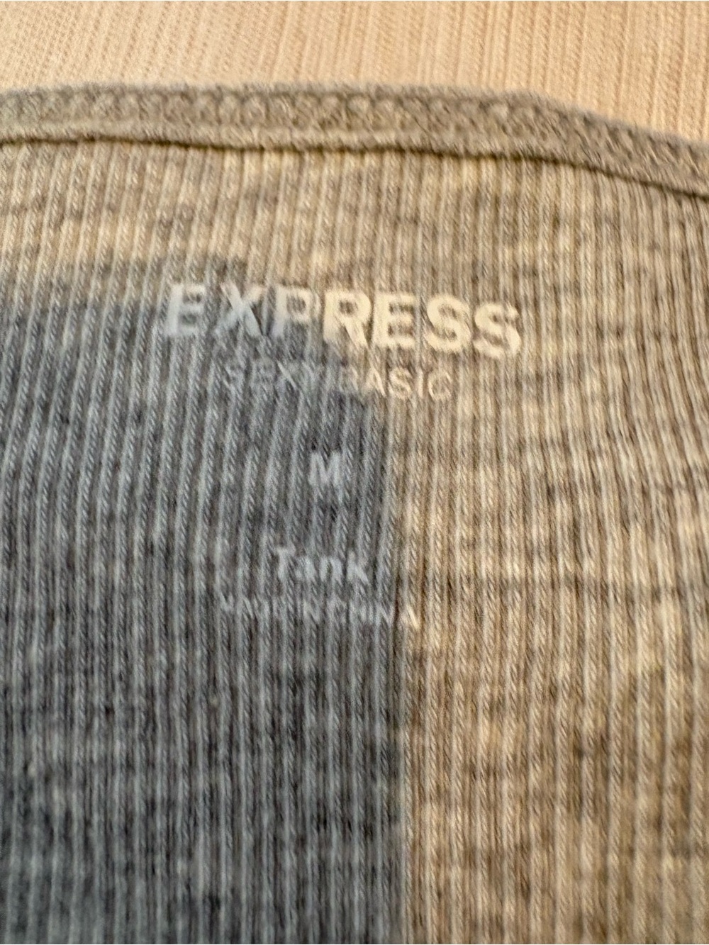 Express Silver Sequin Ombre Scoop Tank - Picture 2 of 3